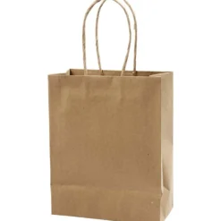 Papperspåsar, H: 23 cm, B: 18x9 cm, 125 g, brun, 10 st./ 1 förp.
