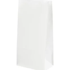 Papperspåsar, H: 22,5 cm, stl. 6,5x11 cm, 50 g, vit, 10 st./ 1 förp.