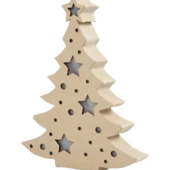Pappfigur med inbyggt ljus, julgran, H: 27 cm, D: 4 cm, B: 21,5 cm, 1 st.