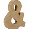 Pappsymbol, &, H: 10 cm, B: 7,5 cm, tjocklek 1,7 cm, 1 st.