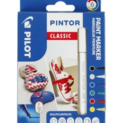 PILOT Pintor Tuschpennor, standardfärger, 6 st./ 1 förp.