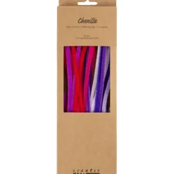 Piprensare, L: 30 cm, tjocklek 6 mm, lila/pink harmoni, 25 st./ 1 förp.