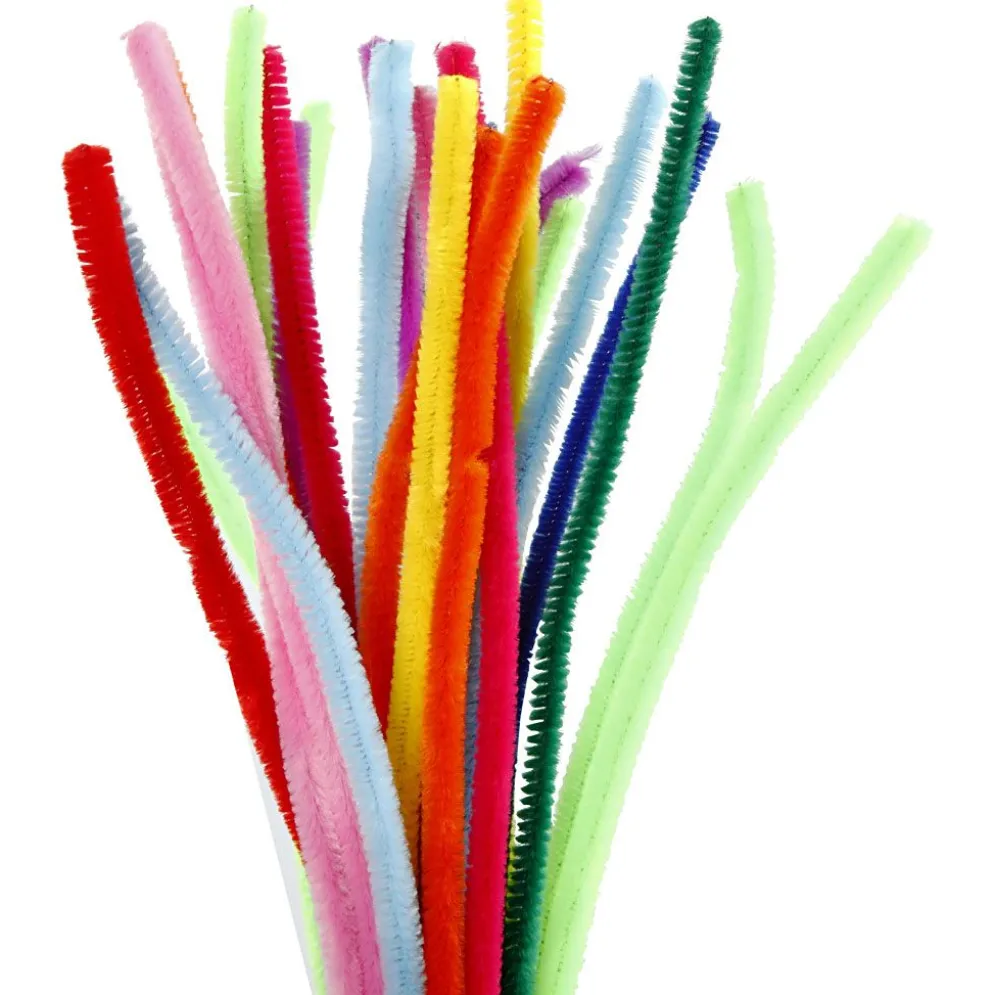 Piprensare, L: 30 cm, tjocklek 9 mm, mixade färger, 200 mix./ 1 förp.