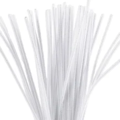 Piprensare, L: 30 cm, tjocklek 4 mm, vit, 50 st./ 1 förp.