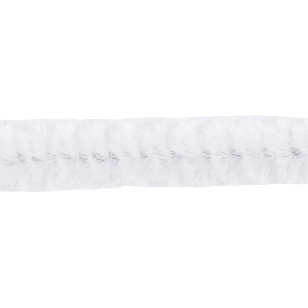 Piprensare, L: 30 cm, tjocklek 4 mm, vit, 50 st./ 1 förp.