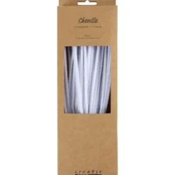 Piprensare, L: 30 cm, tjocklek 4 mm, vit, 50 st./ 1 förp.