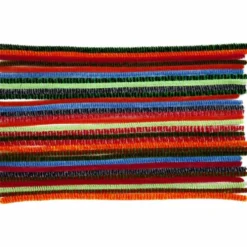 Piprensare, randiga, L: 30 cm, tjocklek 6 mm, mixade färger, 30 mix./ 1 förp.