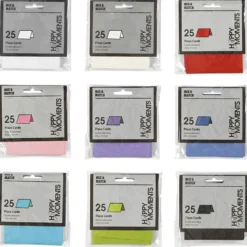 Placeringskort, stl. 9x4 cm, Innehållet kan variera , 250 g, mixade färger, 30 förp./ 1 förp.
