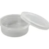 Plastburk med lock, H: 24 mm, Dia. 68 mm, 45 ml, 20 st./ 1 förp.