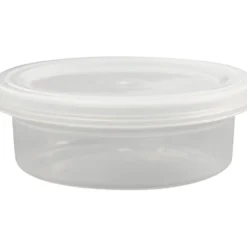 Plastburk med lock, H: 24 mm, Dia. 68 mm, 45 ml, 20 st./ 1 förp.