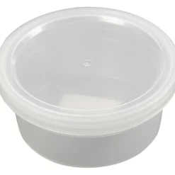 Plastburk med lock, H: 38 mm, Dia. 84 mm, 125 ml, 20 st./ 1 förp.