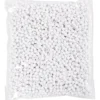 Plastpärlor, Dia. 6 mm, Hålstl. 1.5 mm, vit, 300 g/ 1 förp.