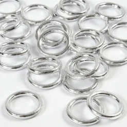 Plastring, stl. 15 mm, tjocklek 2 mm, silver, 25 st./ 1 förp.