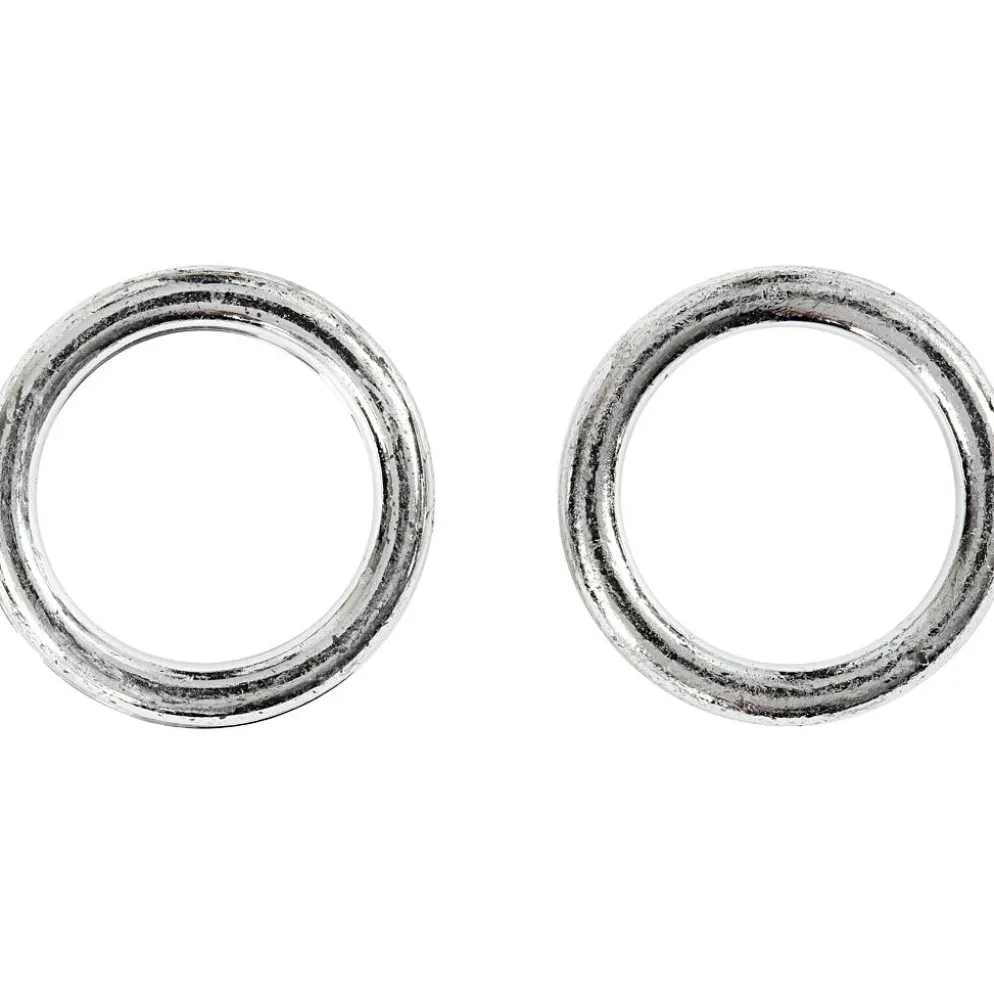 Plastring, stl. 15 mm, tjocklek 2 mm, silver, 25 st./ 1 förp.