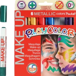 Playcolor Make up, metallic, mixade färger, 6x5 g/ 1 förp.