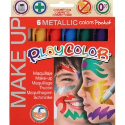 Playcolor Make up, metallic, mixade färger, 6x5 g/ 1 förp.