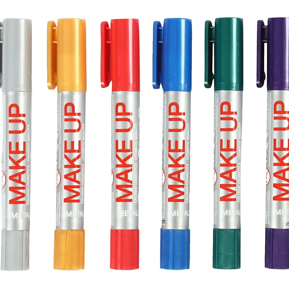 Playcolor Make up, metallic, mixade färger, 6x5 g/ 1 förp.