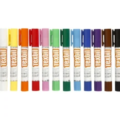 Playcolor Textilfärg, L: 14 cm, mixade färger, 5 g, 12 st./ 1 förp.