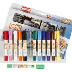 Playcolor Textilfärg, L: 14 cm, mixade färger, 5 g, 12 st./ 1 förp.