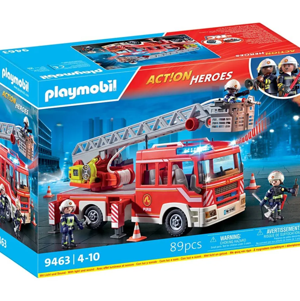 Playmobil brandbil med stege, stl. 39 x 13 x 17 cm, 89 delar/ 1 förp.