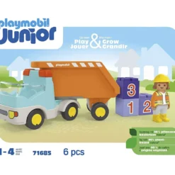 Playmobil Junior tippbil, stl. 39x19,7x26 cm, ca. 6 delar, 1 förp.