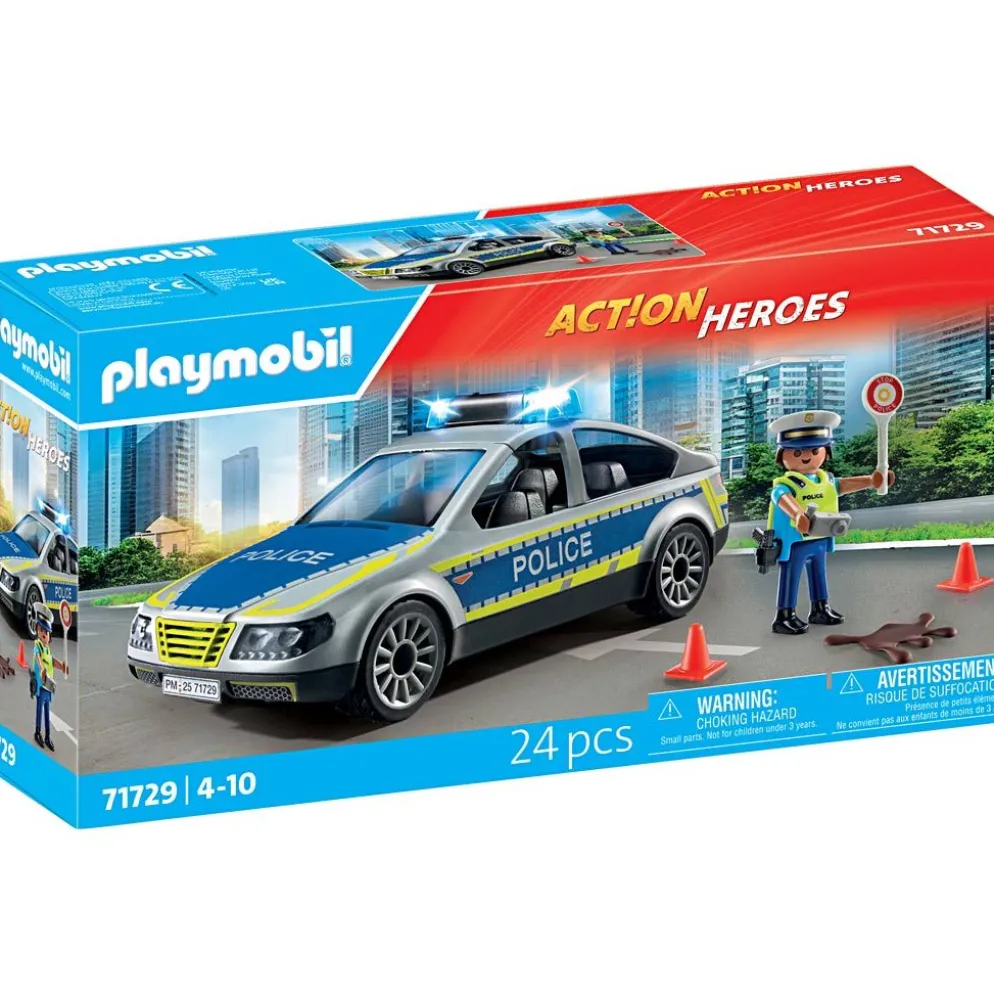 Playmobil polisbil, stl. 37,2x19,6x35,8 cm, 24 delar/ 1 förp.