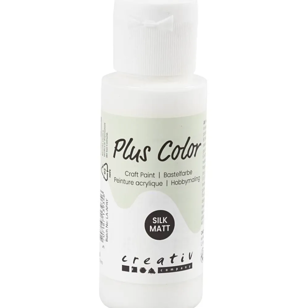 Plus Color Hobbyfärg, vit, 60 ml/ 1 flaska