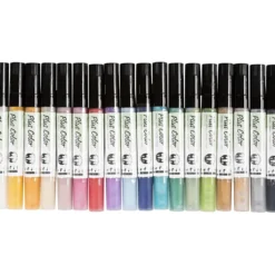 Plus Color Tusch, L: 14,5 cm, spets 1-2 mm, mixade färger, 5,5 ml, 18 st./ 1 förp.