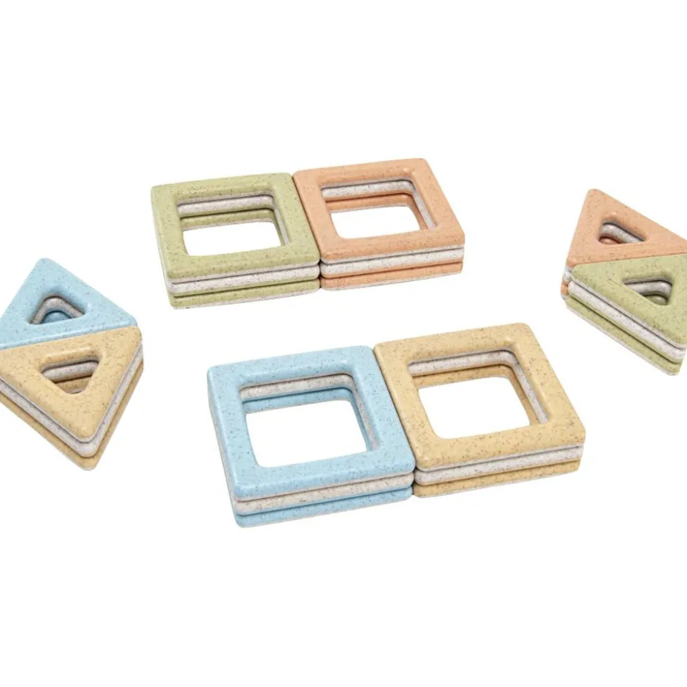 Polydron Eco Magnetisk, dova färger, 24 delar/ 1 set