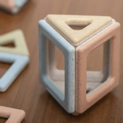 Polydron Eco Magnetisk, dova färger, 24 delar/ 1 set