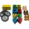 Polydron Magnetic Byggklossar och Hjul, 92 delar/ 1 set