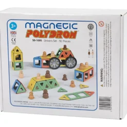 Polydron Magnetic Byggklossar och Hjul, 92 delar/ 1 set
