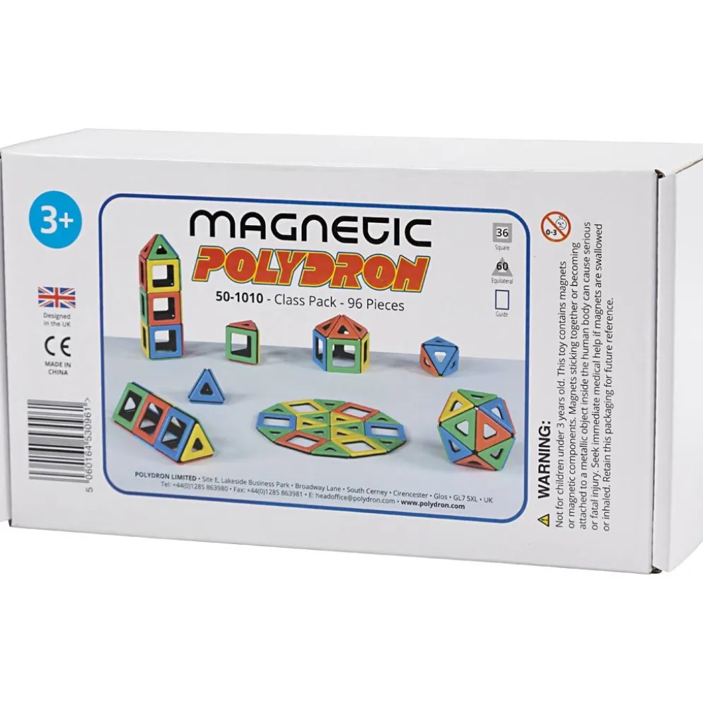 Polydron Magnetic Klassuppsättning, stl. 6-8,5 cm, 96 delar/ 1 set