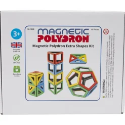 Polydron Magnetic Set, stl. 6-8,5 cm, 48 delar/ 1 set