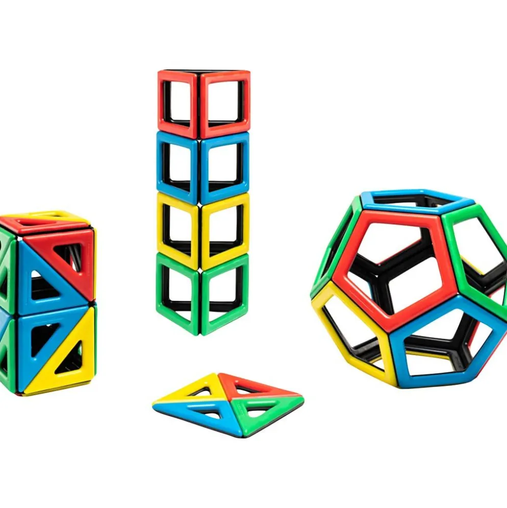 Polydron Magnetic Set, stl. 6-8,5 cm, 48 delar/ 1 set