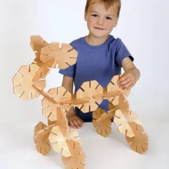 Polydron Octoplay-Byggset i trä, Dia. 12 cm, 20 delar/ 1 set