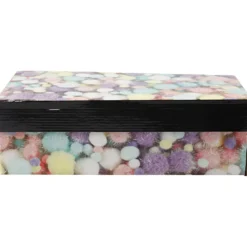 Pompoms, Dia. 15-40 mm, glitter, ca. 400 st., pastellfärger, 400 g/ 1 förp.