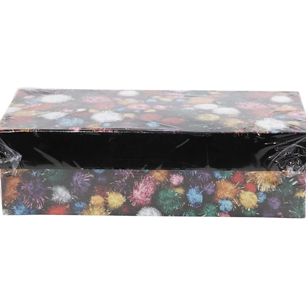 Pompoms,pompong, Dia. 15-40 mm, glitter, ca. 400 st., starka färger, 300 g/ 1 förp.