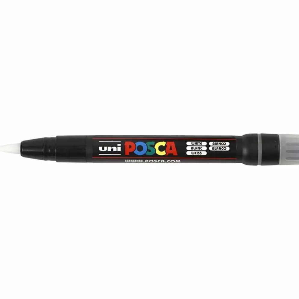 Posca Marker , nr. PCF350, spets 1-10 mm, Pensel, vit, 1 st.