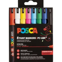 Posca Marker , nr. PC-1MR, spets 0,7 mm, extra fine, 8 st./ 1 st.