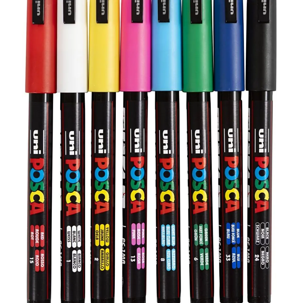 Posca Marker , nr. PC-1MR, spets 0,7 mm, extra fine, 8 st./ 1 st.