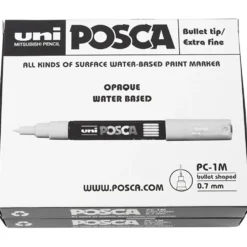 Posca Marker , nr. PC-1M, spets 0,7 mm, extra fine, mixade färger, 12 st./ 1 förp.