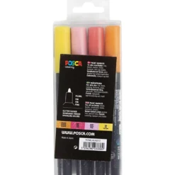 Posca Marker , nr. PC-3M, spets 0,9-1,3 mm, Fine, glitter färger, 4 st./ 1 st.