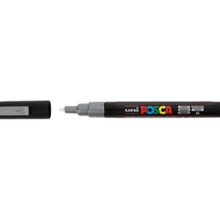 Posca Marker , nr. PC-3M, spets 0,9-1,3 mm, Fine, guld, silver, vit, 6 mix./ 1 förp.