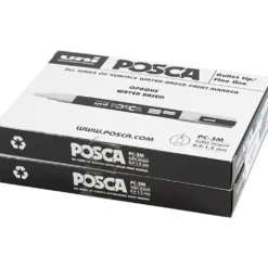 Posca Marker , nr. PC-3M, spets 0,9-1,3 mm, Fine, mixade färger, 12 st./ 1 förp.