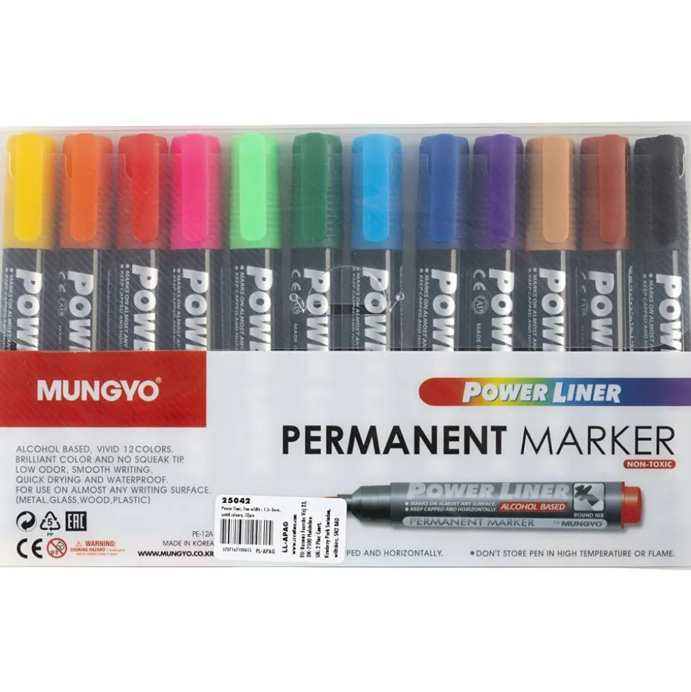 Power Liner, spets 1,5-3 mm, mixade färger, 12 st./ 1 förp.