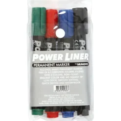 Power Liner, spets 1,5-3 mm, svart, blå, grön, röd, 4 st./ 1 förp.