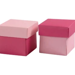 Presentaskar att vika, stl. 5,5x5,5 cm, 250 g, rosa, 10 st./ 1 förp.