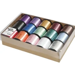Presentsnören, B: 10 mm, blank, mixade färger, 15x50 m/ 1 förp.