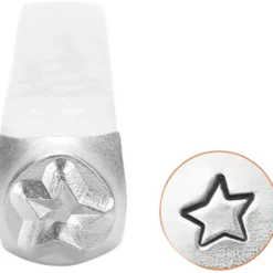 Prägelstämpel, stjärna, L: 65 mm, stl. 3 mm, 1 st.